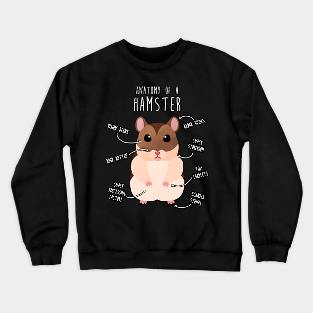 Campbell's Dwarf Hamster Anatomy Crewneck Sweatshirt by Psitta